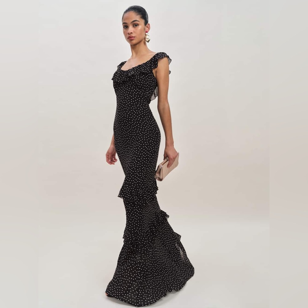 Reformation Tripoli Dress Black - Size 4